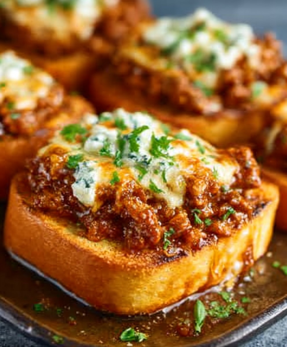 Offene Knoblauchtoast-Sloppy-Joes image 2