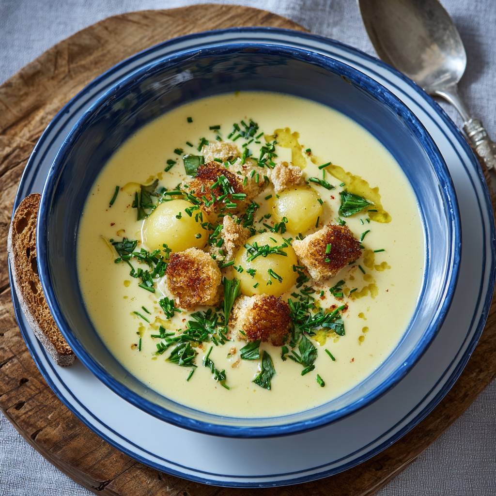 Cremige Bärlauchsuppe mit Kartoffeln image 2