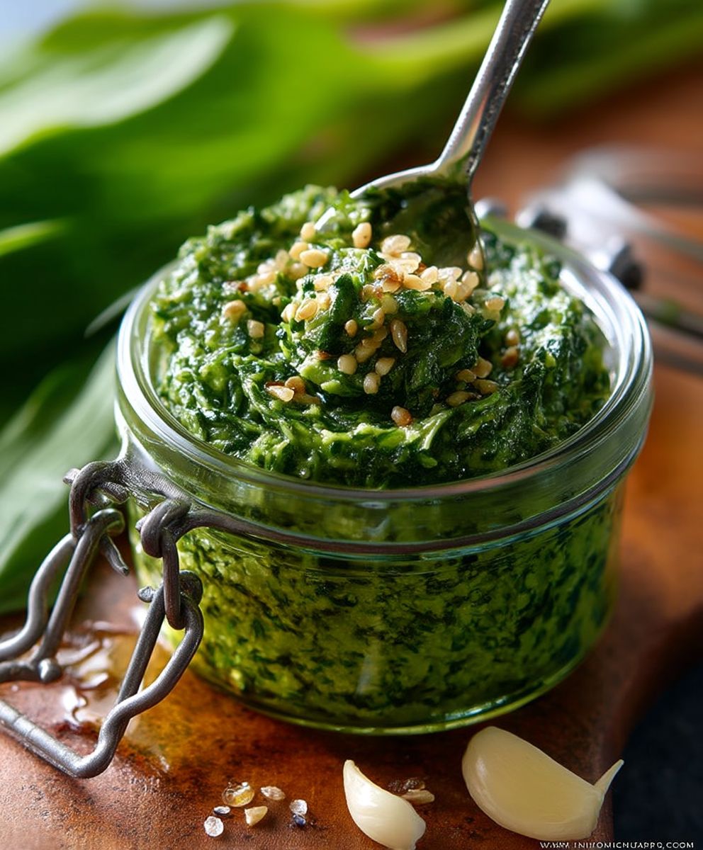 Einfaches Bärlauchpesto | Leichte Frühlingsleckerei image 2