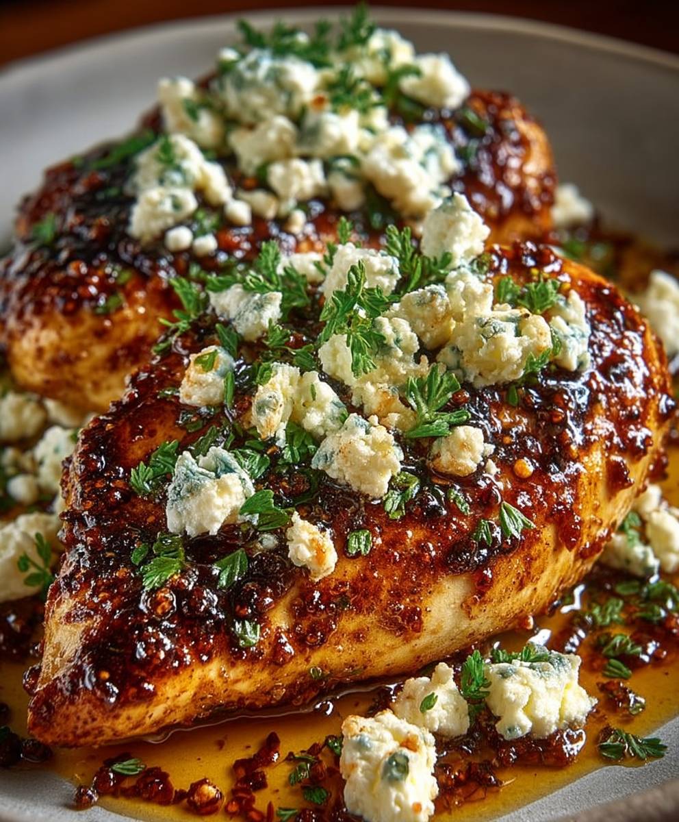 Hähnchen mit scharfem Honig-Feta-Topping image 2