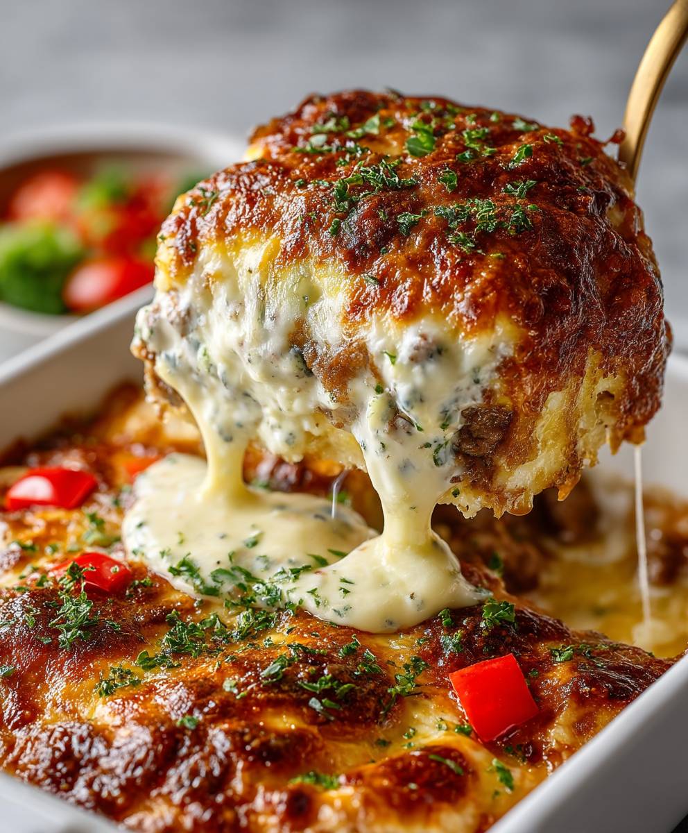 Philly Cheesesteak-Auflauf mit niedrigem Kohlenhydratgehalt image 2