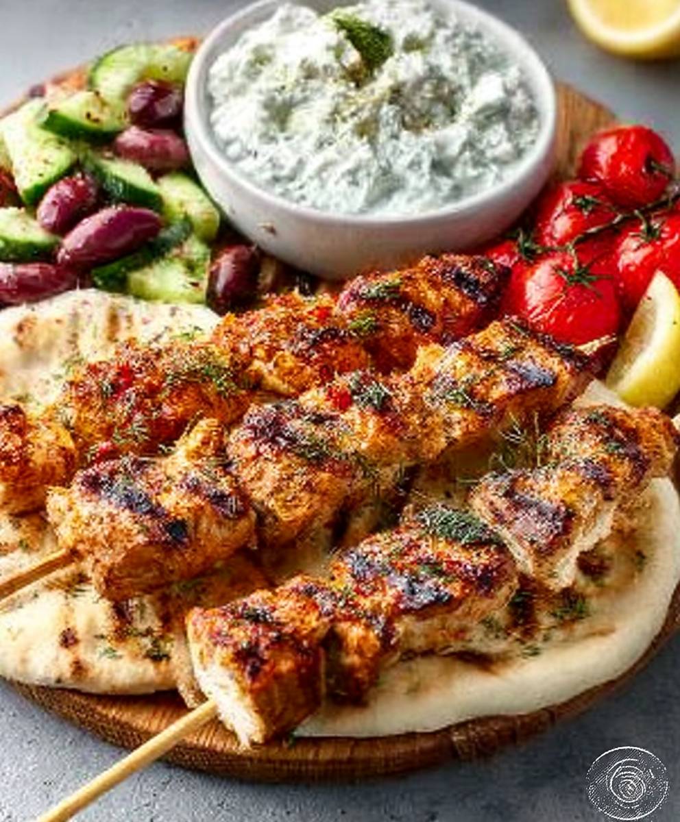 Greek Chicken Souvlaki Grazing Board with Feta Dip – A Mediterranean Feast to Share image 2