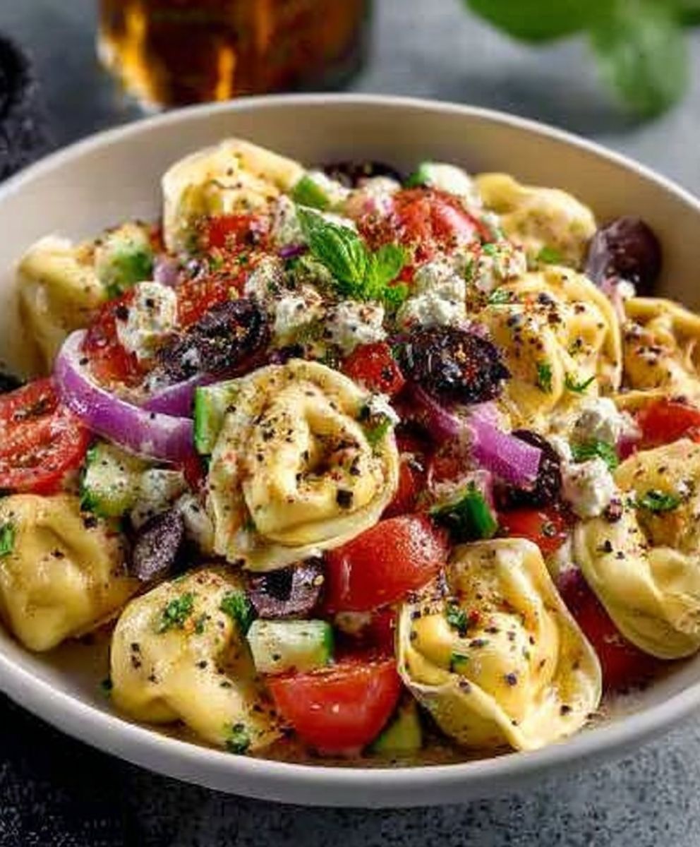 Pikanter griechischer Tortellini-Salat image 2
